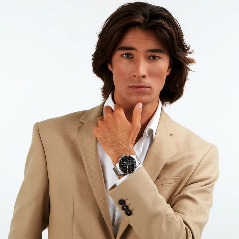  Shop Authentic Maserati Competizione Chronograph Black Dial Silver Steel Strap Watch For Men - R8873600003 - Luxxuri