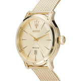  Shop Authentic Maserati Epoca Golden Dial Golden Mesh Bracelet Watch For Men - R8853118003 - Luxxuri