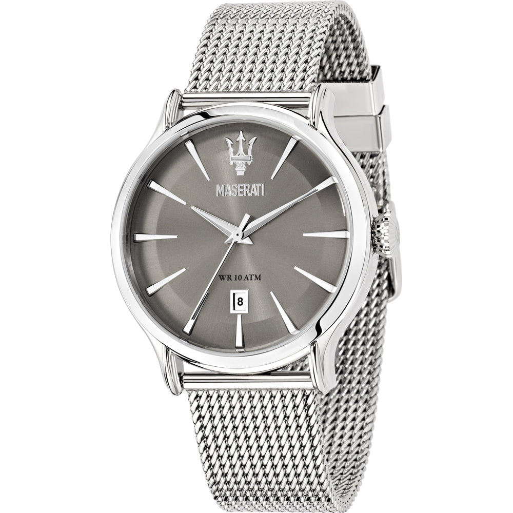  Shop Authentic Maserati Epoca Grey Dial Grey Mesh Bracelet Watch For Men - R8853118002 - Luxxuri