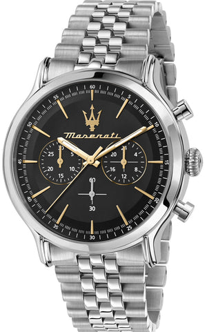  Shop Authentic Maserati Epoca Chronograph Black Dial Silver Steel Strap Watch For Men - R8873618017 - Luxxuri