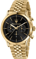 Shop Authentic Maserati Epoca Chronograph Black Dial Gold Steel Strap Watch For Men - R8873618023 - Luxxuri