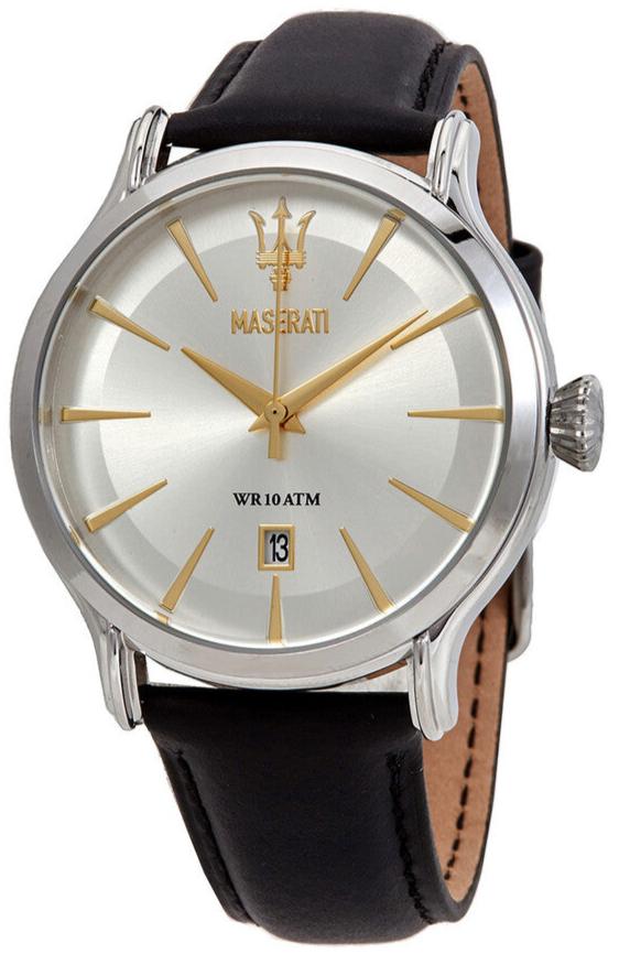  Shop Authentic Maserati Epoca White Dial Black Leather Strap Watch For Men - R8851118002 - Luxxuri