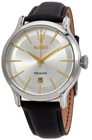  Shop Authentic Maserati Epoca White Dial Black Leather Strap Watch For Men - R8851118002 - Luxxuri