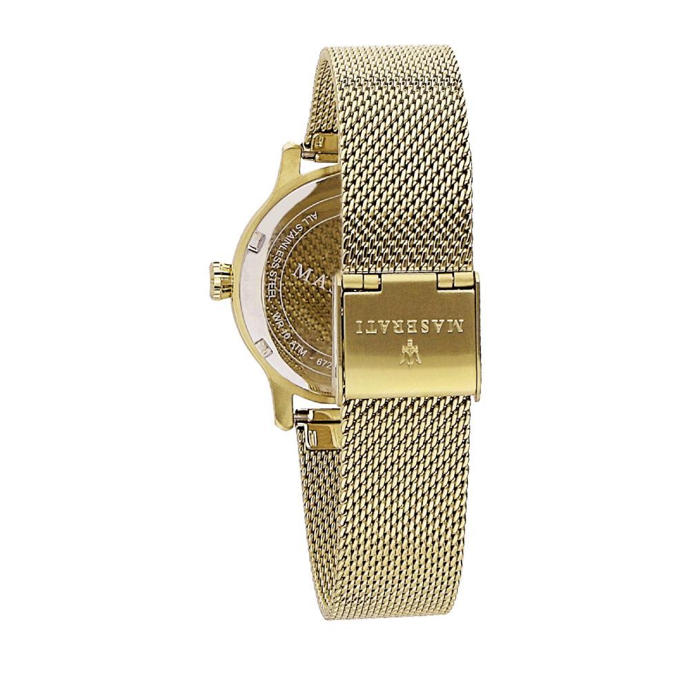  Shop Authentic Maserati Epoca Mother of Pearl Dial Yellow Gold Mesh Strap Watch For Women - R8853118502 - Luxxuri
