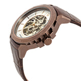  Shop Authentic Maserati Ingegno Automatic White Skeleton Dial Brown Leather Strap Watch For Men - R8821119003 - Luxxuri