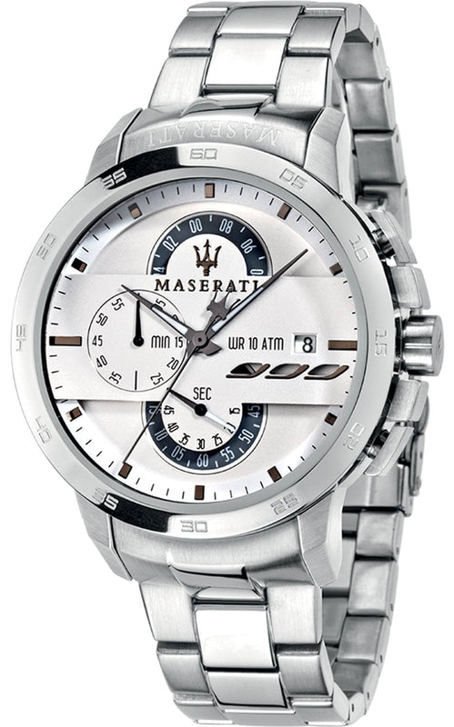  Shop Authentic Maserati Ingegno Chronograph White Dial Silver Steel Strap Watch For Men - R8873619004 - Luxxuri
