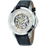  Shop Authentic Maserati Ingegno Automatic Black Skeleton Dial Black Leather Strap Watch For Men - R8821119002 - Luxxuri
