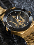  Shop Authentic Maserati Potenza Quartz Black Dial Gold Mesh Bracelet Watch For Men - R8853108006 - Luxxuri