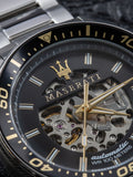  Shop Authentic Maserati SFIDA Automatic Black Dial Silver Steel Strap Watch For Men - R8823140002 - Luxxuri