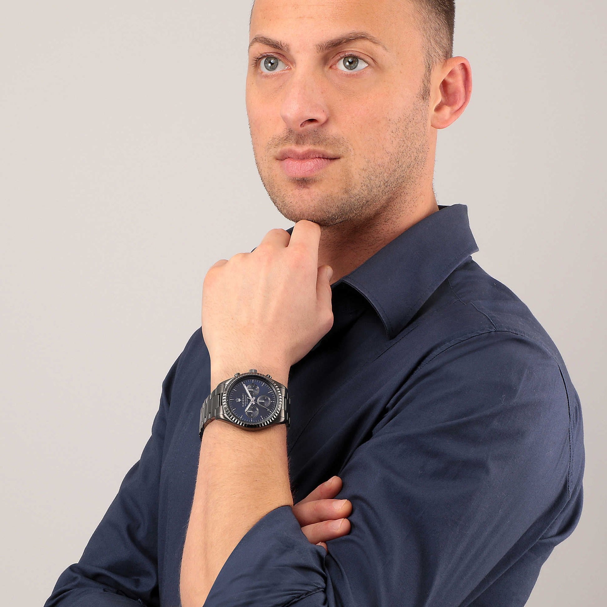  Shop Authentic Maserati Competizione Blue Dial Grey Steel Strap Watch For Men - R8853100019 - Luxxuri