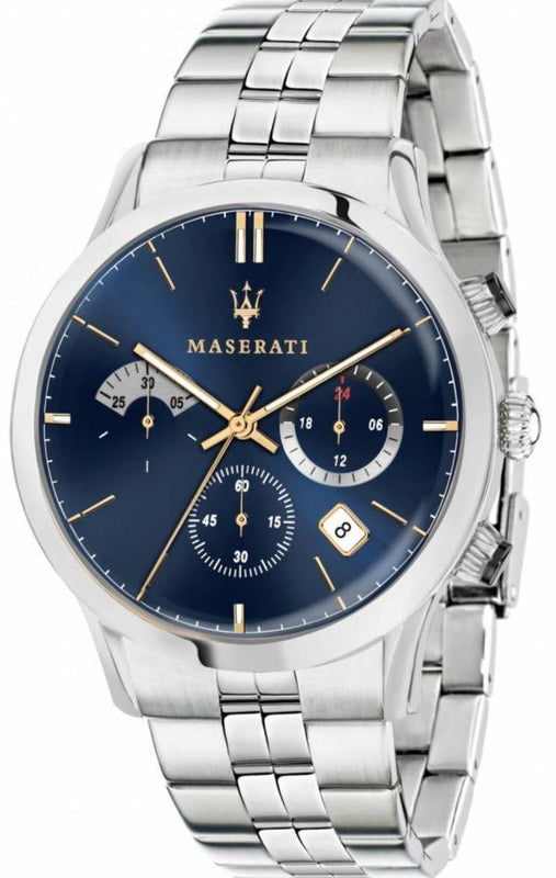  Shop Authentic Maserati Ricordo Chronograph Blue Dial Silver Steel Strap Watch For Men - R8873633001 - Luxxuri