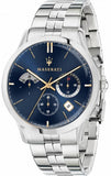  Shop Authentic Maserati Ricordo Chronograph Blue Dial Silver Steel Strap Watch For Men - R8873633001 - Luxxuri