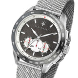  Shop Authentic Maserati Traguardo Chronograph Black Dial Silver Mesh Bracelet Watch For Men - R8873612008 - Luxxuri
