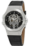  Shop Authentic Maserati Potenza Automatic Black Dial Black Leather Strap Watch For Men - R8821108001 - Luxxuri