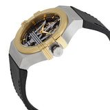  Shop Authentic Maserati Potenza Automatic Skeleton Grey Dial Black Leather Strap Watch For Men - R8821108037 - Luxxuri