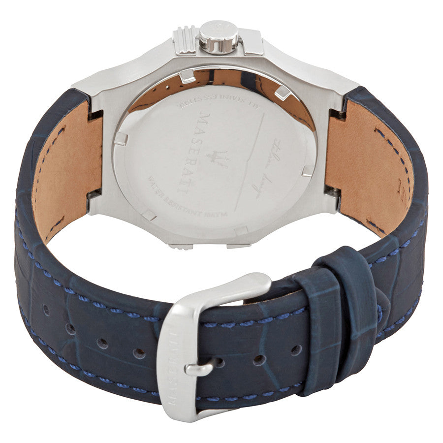  Shop Authentic Maserati Potenza Blue Dial Blue Leather Strap Watch For Men - R8851108015 - Luxxuri