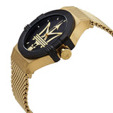  Shop Authentic Maserati Potenza Quartz Black Dial Gold Mesh Bracelet Watch For Men - R8853108006 - Luxxuri