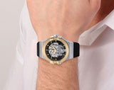  Shop Authentic Maserati Potenza Automatic Skeleton Dial Black Leather Strap Watch For Men - R8821108011 - Luxxuri