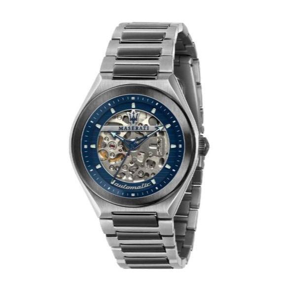 Maserati Triconic Automatic Skeleton Blue Dial  Watch For Men - R8823139001