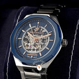  Shop Authentic Maserati Stile Automatic Skeleton Silver Dial Silver Steel Strap Watch For Men - R8823142004 - Luxxuri