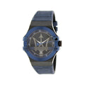  Shop Authentic Maserati Potenza Black Dial 42mm Blue Leather Strap Watch For Men - R8851108007 - Luxxuri