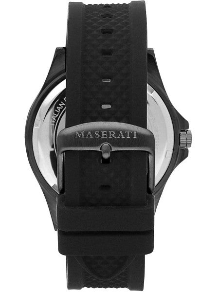  Shop Authentic Maserati SFIDA Quartz Black Dial Black Rubber Strap Watch For Men - R8851140001 - Luxxuri