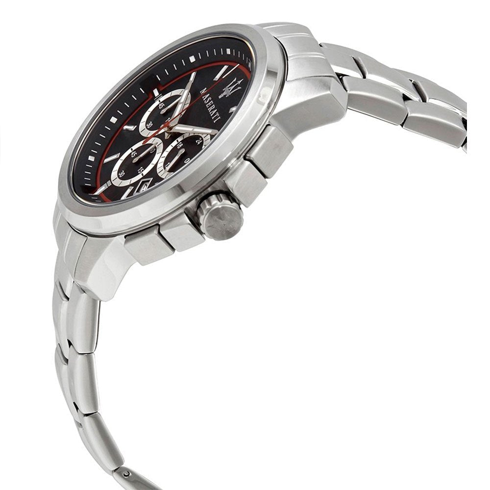  Shop Authentic Maserati Successo Chronograph Black Dial Silver Steel Strap Watch For Men - R8873621009 - Luxxuri