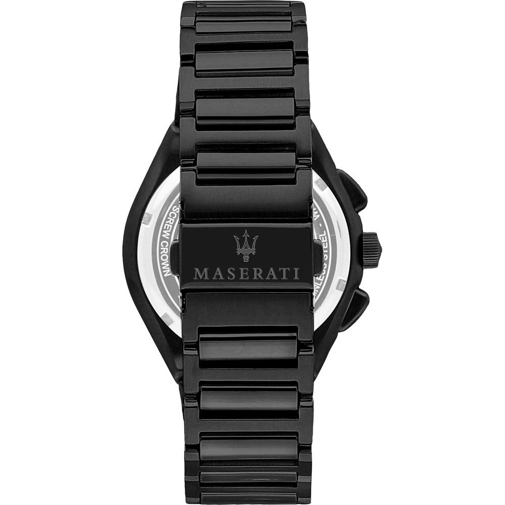 Shop Authentic Maserati Triconic Quartz Black Dial Black Steel Strap Watch For Men - R8873639003 - Luxxuri
