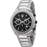  Shop Authentic Maserati Stile Chronograph Black Dial Silver Steel Strap Watch For Men - R8873642004 - Luxxuri