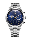  Shop Authentic Maserati Ricordo Chronograph Blue Dial Silver Steel Strap Watch For Men - R8873633001 - Luxxuri