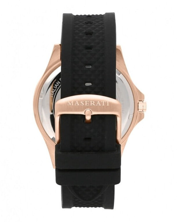  Shop Authentic Maserati SFIDA Automatic Black Dial Black Rubber Strap Watch For Men - R8821140001 - Luxxuri