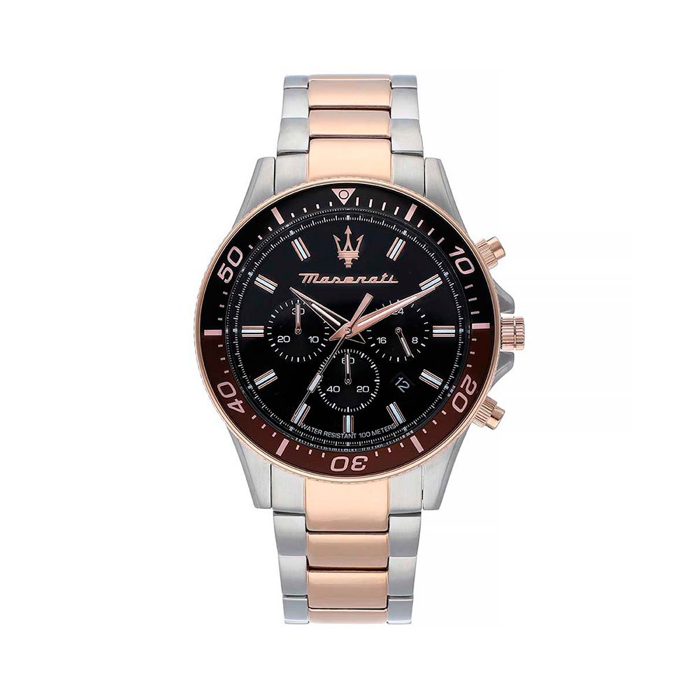  Shop Authentic Maserati SFIDA Chronograph Black Dial Two Tone Steel Strap Watch For Men - R8873640009 - Luxxuri