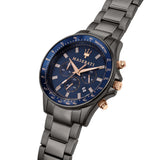  Shop Authentic Maserati SFIDA Chronograph Blue Dial Grey Steel Strap Watch For Men - R8873640001 - Luxxuri