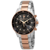  Shop Authentic Maserati SFIDA Chronograph Black Dial Two Tone Steel Strap Watch For Men - R8873640002 - Luxxuri