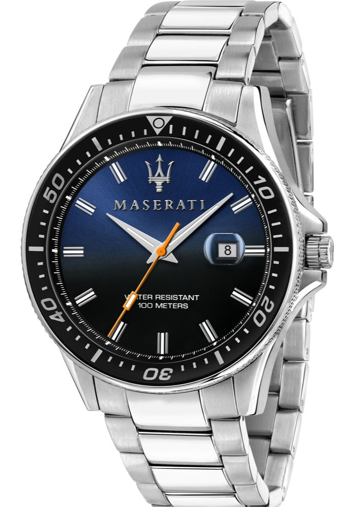  Shop Authentic Maserati SFIDA Quartz Bue Dial Stainless Steel Watch For Men - R8853140001 - Luxxuri