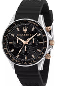  Shop Authentic Maserati SFIDA 44mm Black Silicon Chronograph Watch For Men - R8871640002 - Luxxuri