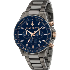  Shop Authentic Maserati SFIDA Chronograph Blue Dial Grey Steel Strap Watch For Men - R8873640001 - Luxxuri
