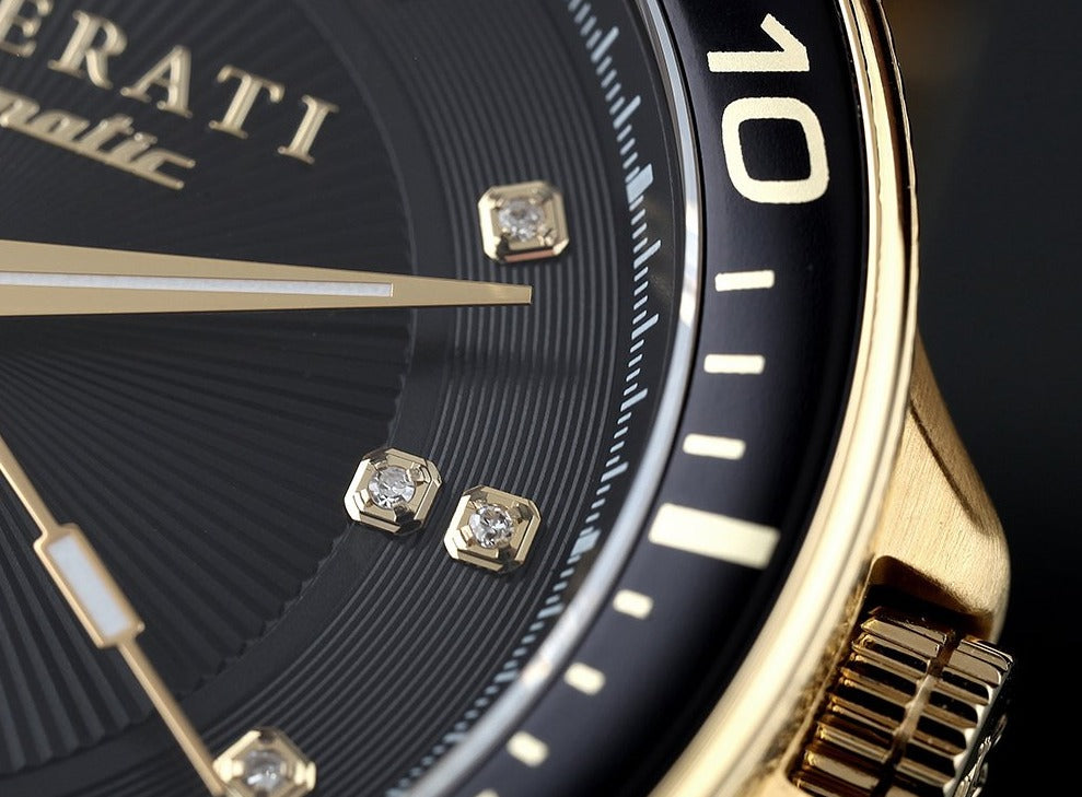  Shop Authentic Maserati SFIDA Black Dial Yellow Gold Toned Watch For Men - R8823140003 - Luxxuri