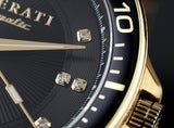  Shop Authentic Maserati SFIDA Black Dial Yellow Gold Toned Watch For Men - R8823140003 - Luxxuri