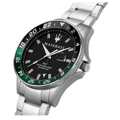  Shop Authentic Maserati SFIDA Chronograph Black Dial Silver Steel Strap Watch For Men - R8853140005 - Luxxuri