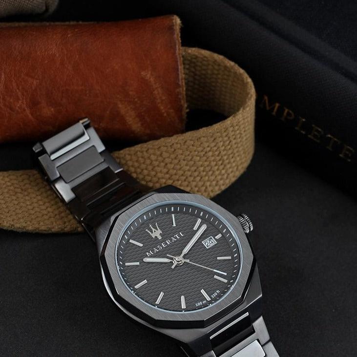  Shop Authentic Maserati Stile Quartz Black Dial Black Steel Strap Watch For Men - R8853142001 - Luxxuri