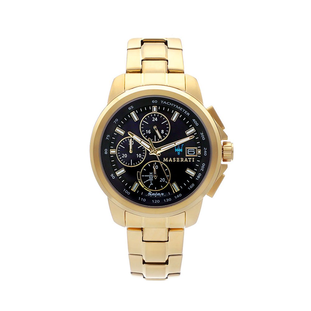  Shop Authentic Maserati Successo Black Dial Gold Stainless Steel Watch For Men - R8873645002 - Luxxuri