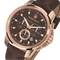  Shop Authentic Maserati Successo Brown Dial Brown Leather Strap Watch For Men - R8871621004 - Luxxuri