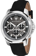  Shop Authentic Maserati Successo 44mm Grey Dial Black Leather Strap Watch For Men - R8871621006 - Luxxuri