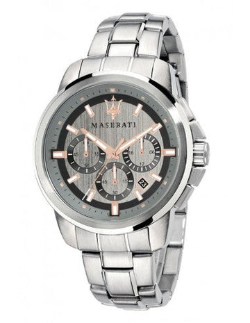  Shop Authentic Maserati Successo Chronograph Silver Dial Silver Steel Strap Watch For Men - R8873621004 - Luxxuri