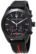  Shop Authentic Maserati Traguardo Chronograph Black Dial Black Rubber Strap Watch For Men - R8871612004 - Luxxuri