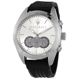  Shop Authentic Maserati Traguardo Chronograph Silver Dial Black Rubber Strap Watch for Men - R8871612012 - Luxxuri