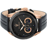  Shop Authentic Maserati Traguardo 45mm Black Dial Watch Black Strap For Men - R8871612025 - Luxxuri