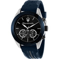  Shop Authentic Maserati Traguardo Chronograph Blue Dial Black Silicone Strap Watch For Men - R8871612046 - Luxxuri