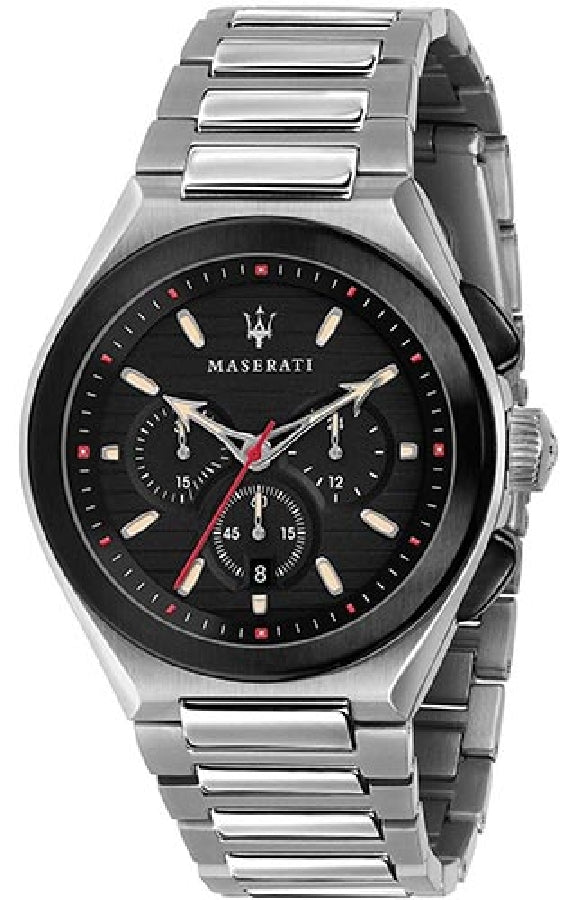  Shop Authentic Maserati Triconic Chronograph Black Dial Silver Steel Strap Watch For Men - R8873639002 - Luxxuri